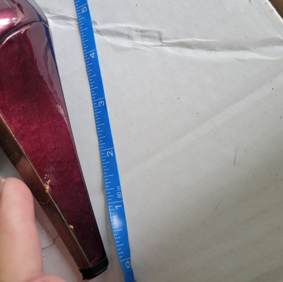 Miu Miu Plum Patent Wood Heel Pumps, Sz EU 38 / US 8 - Picture 16 of 16